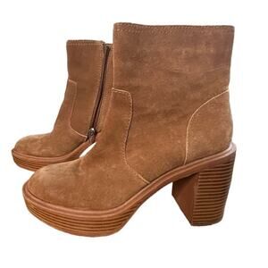 Dolce Vita Calory Brown Suede Heeled Boots Size 7 1/2